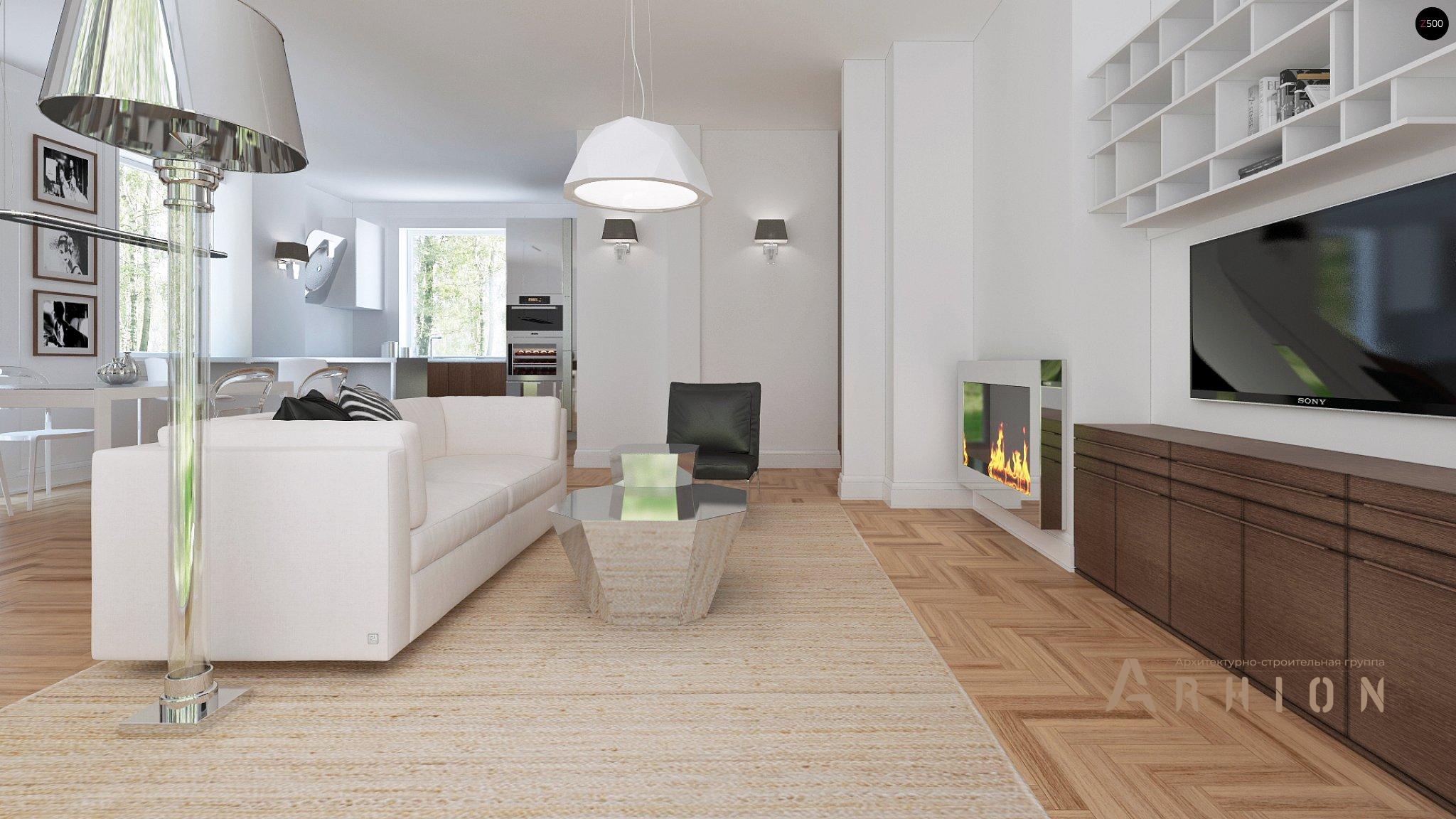 3. Проект одноэтажного дома в европейском стиле с двускатной кровлей, Z226 plus, площадью - 175 кв c мансардой, терассой, гаражом, эркером